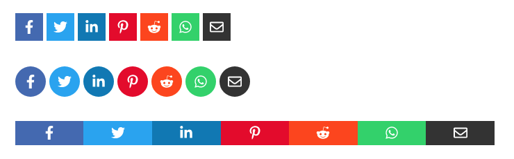 przyciski udostępniania